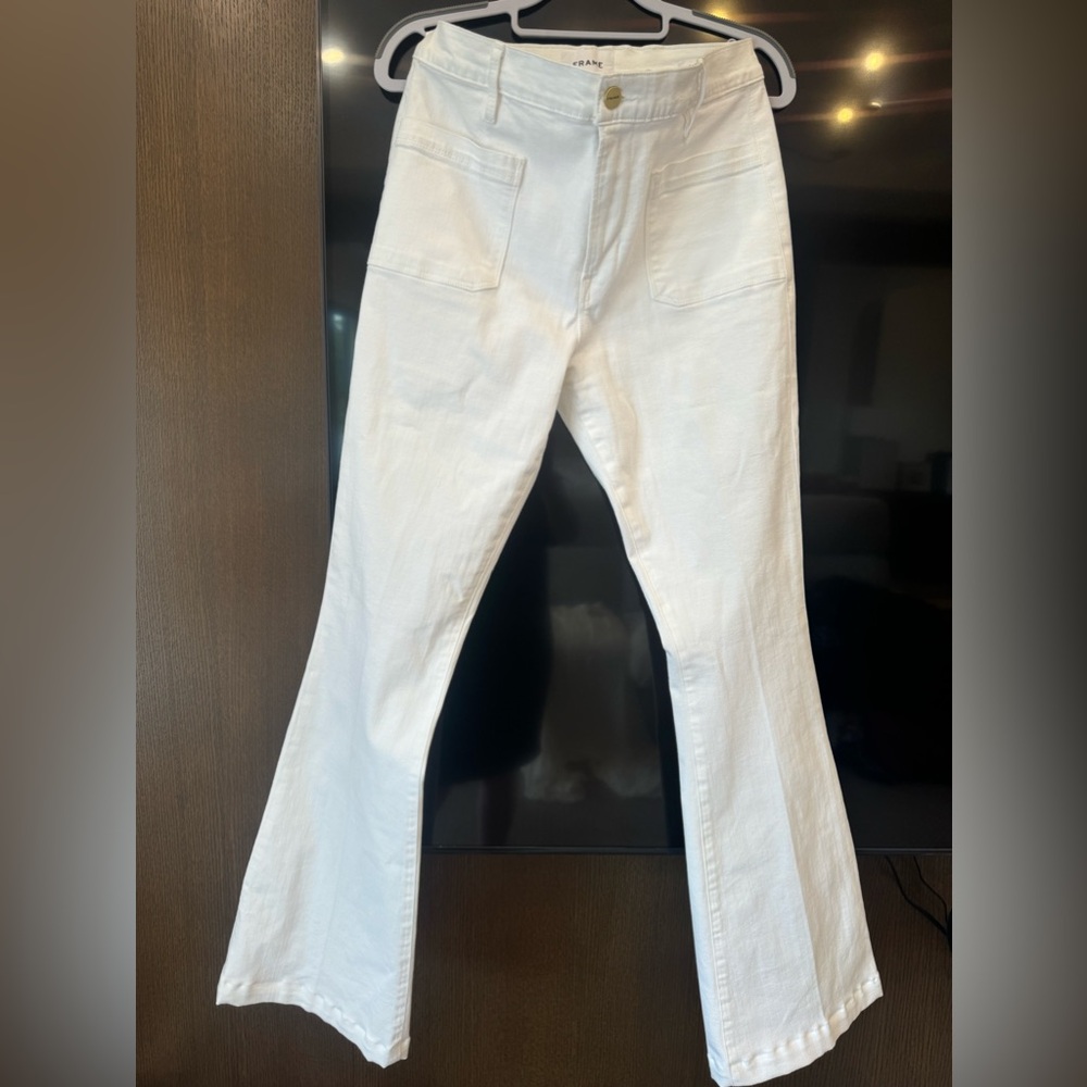 Frame white jeans